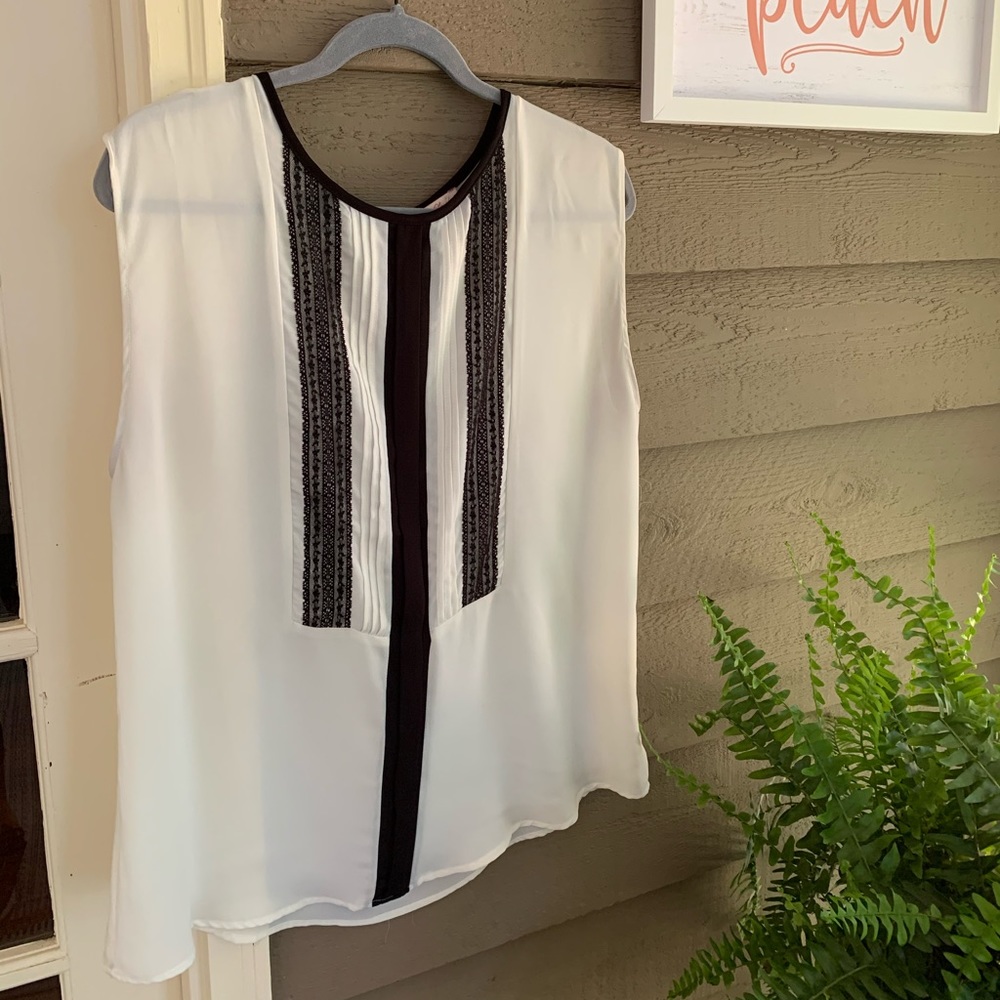 Black and white blouse